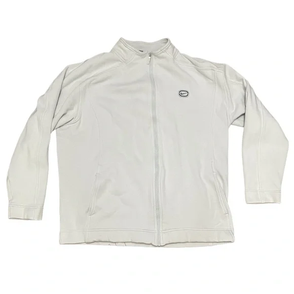 Vintage Nike Grey Tag Heavyweight Full Zip Embroidered Spell Out Size Large - Picture 1 of 6